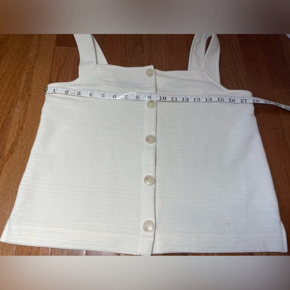J. Crew cream textured button down tank small - Picture 3 of 7